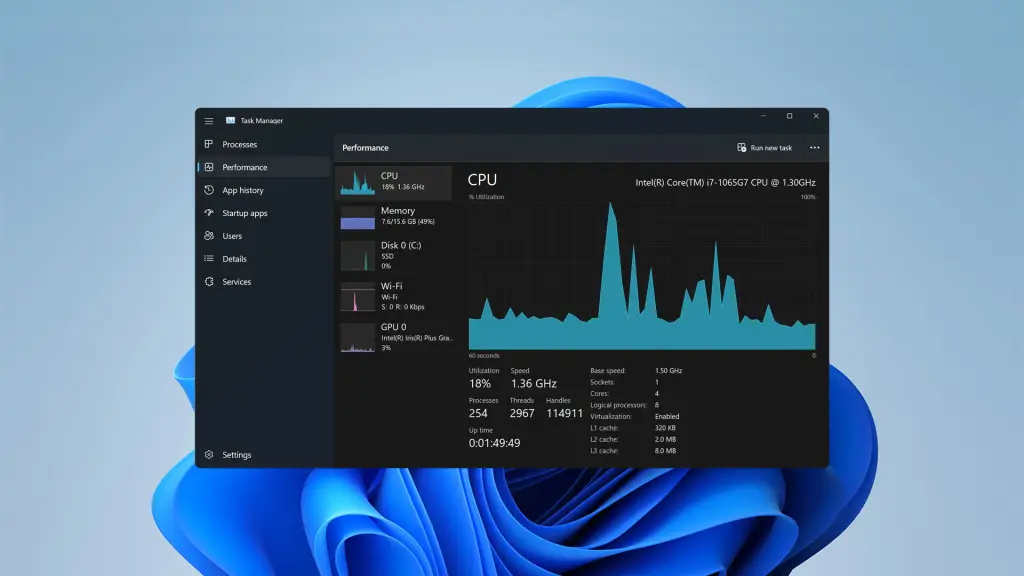 Administrador de tareas en Windows 11